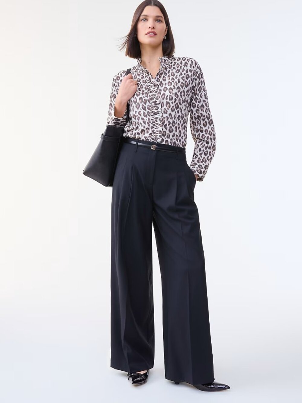 Ann Taylor The Petite Pleated Wide-leg Pant, Size 0P (Original Price $149)